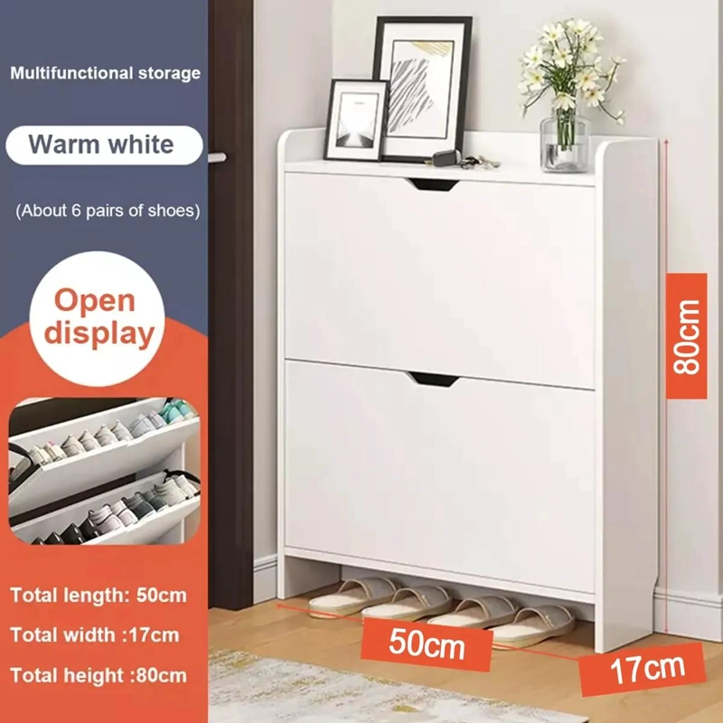 MUEBLE ORGANIZADOR PARA ZAPATOS CON 2 NIVELES Y CAJONERA - 5