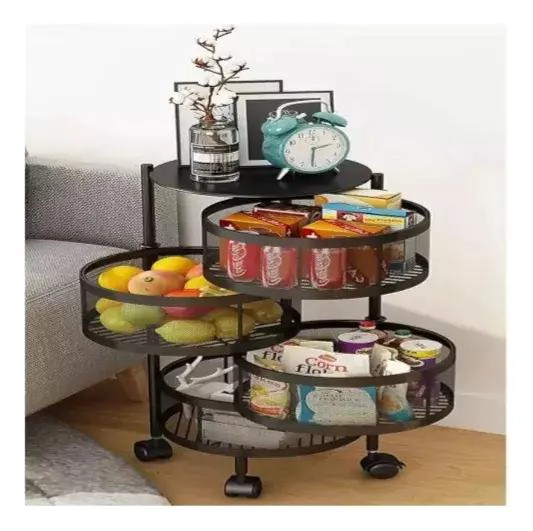 CARRITO ORGANIZADOR MULTIUSO CON CESTAS GIRATORIAS Y 4 NIVELES - 3