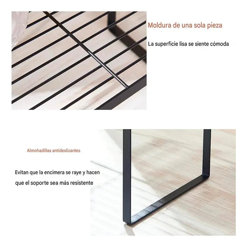 ORGANIZADOR PARA GABINETE DE COCINA DEBAJO DEL FREGADERO COLOR NEGRO - 4