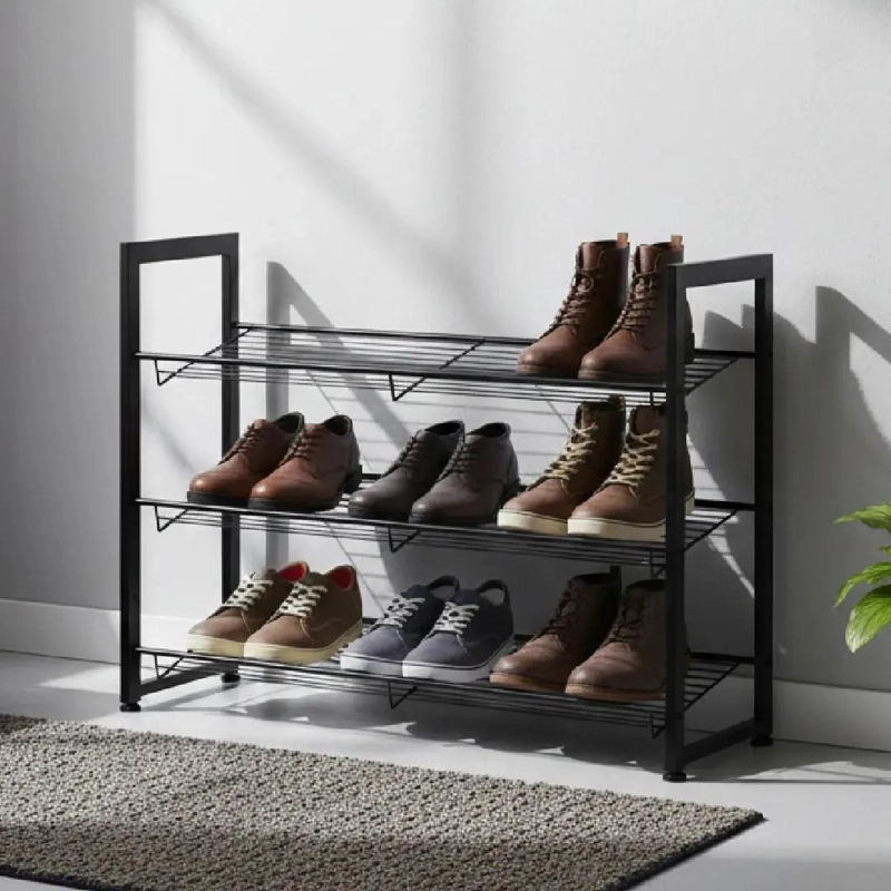 ORGANIZADOR PARA ZAPATOS DE 3 NIVELES EN ACERO COLOR NEGRO - 1