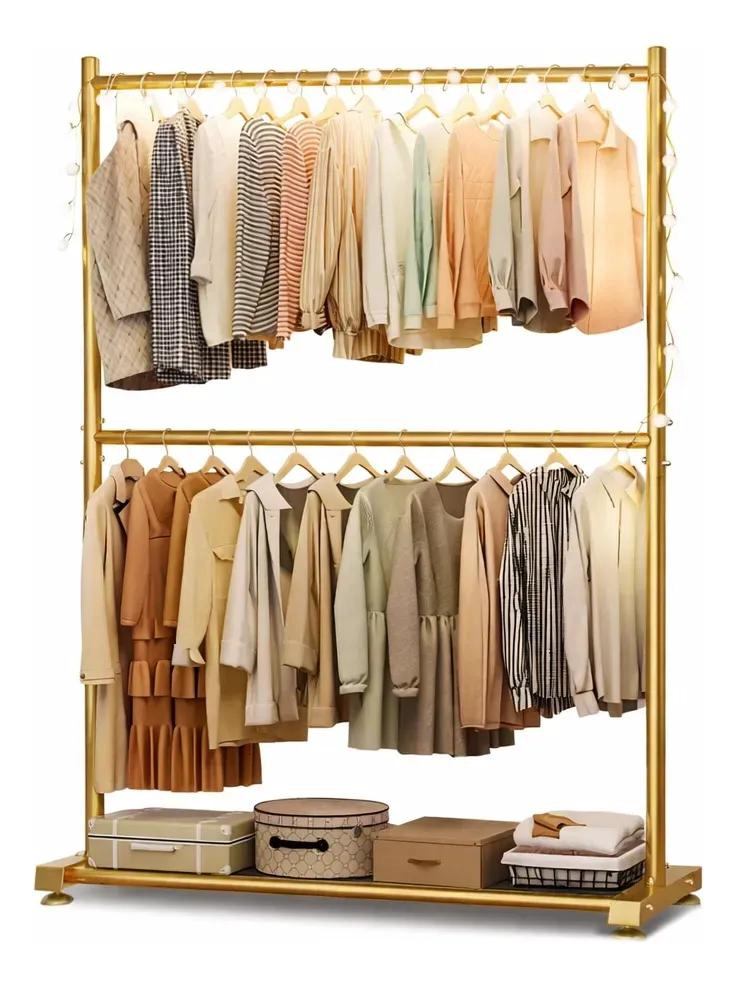PERCHERO ORGANIZADOR DE ROPA CON DOS NIVELES PARA MAYOR CAPACIDAD - 2