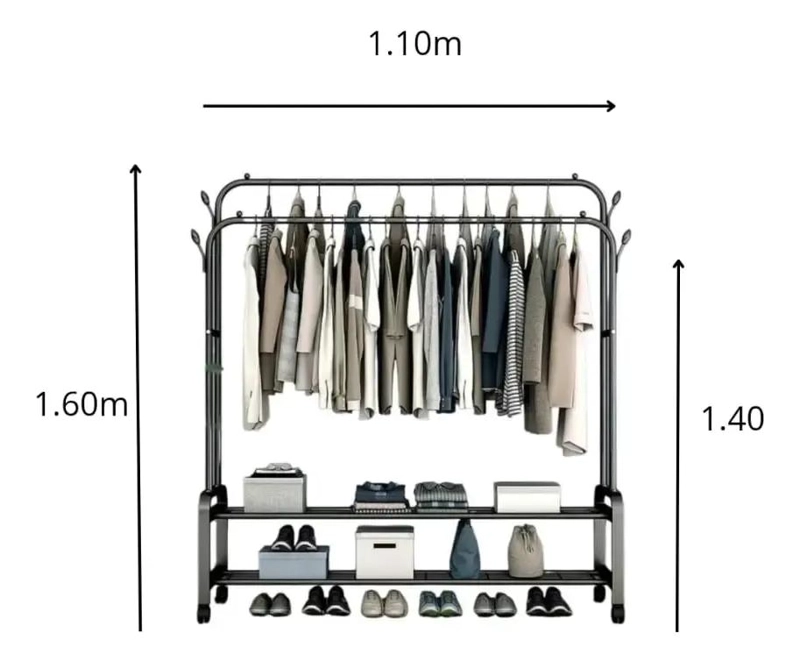 COLGADOR MULTIUSOS PARA ROPA Y ZAPATOS CON DISEÑO PRACTICO Y RESISTENTE - 2