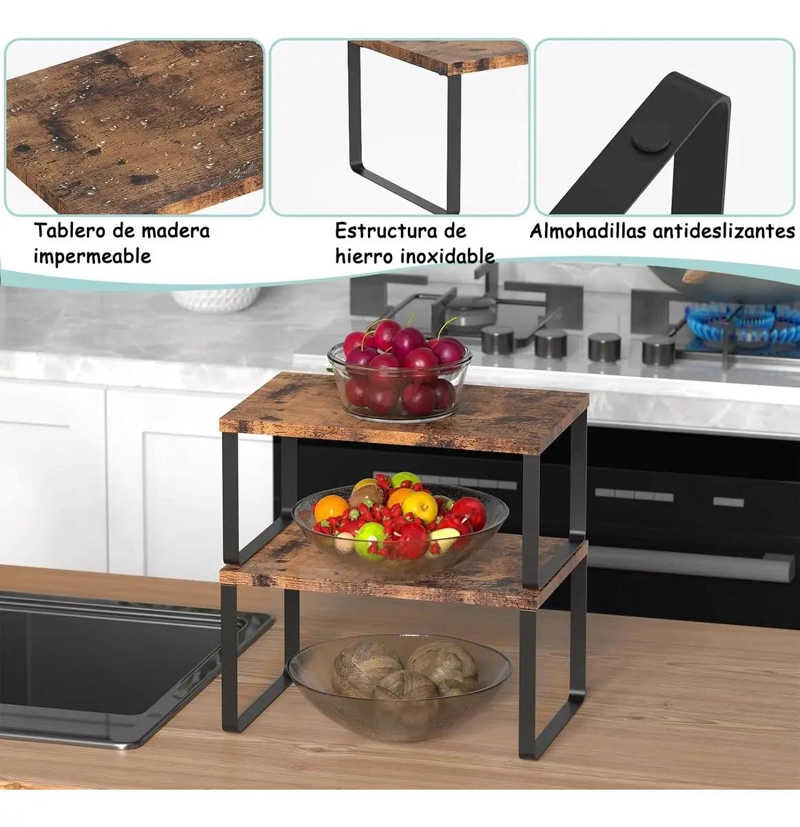 ORGANIZADOR MULTIUSO PARA ESTANTES DE COCINA Y OLLAS - 3