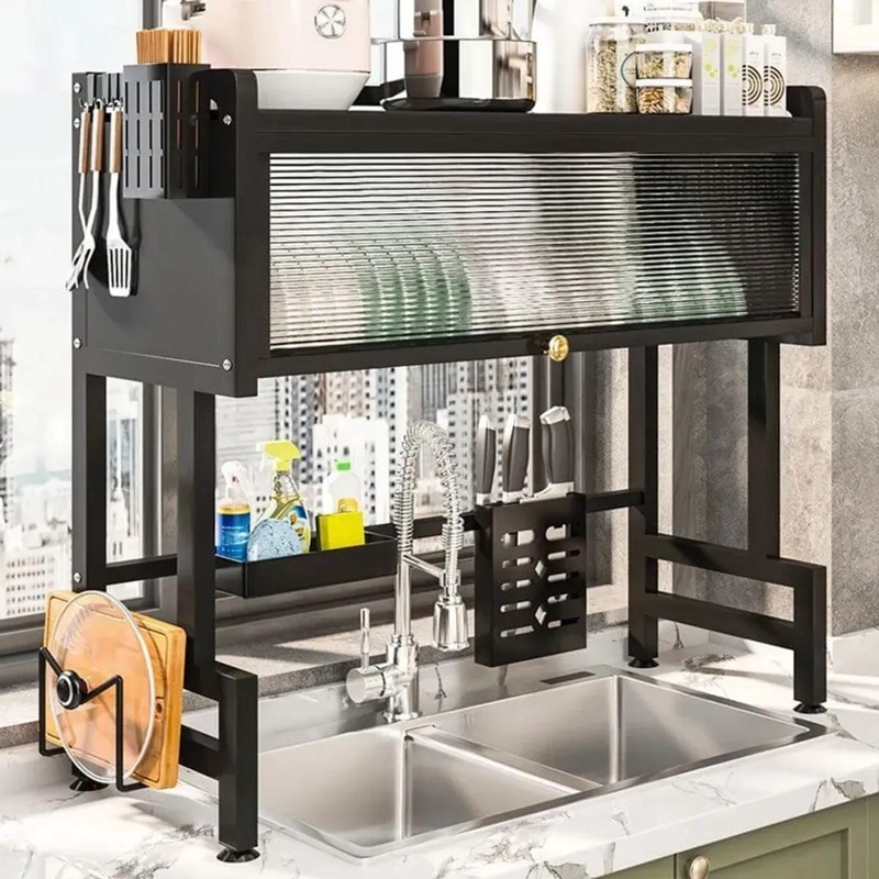ORGANIZADOR Y ESCURRIDOR DE PLATOS CON GABINETE DE 65 CM - 4