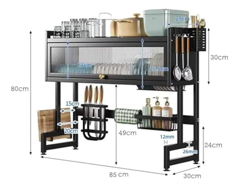 ORGANIZADOR ESCURRIDOR MULTICAPA PARA ALMACENAMIENTO EN COCINA - 2