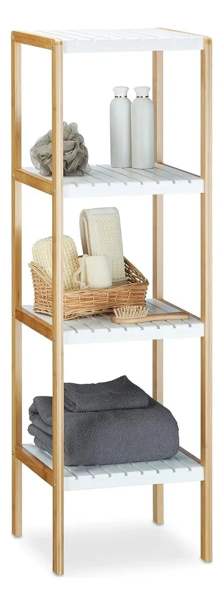 ESTANTE ORGANIZADOR DE BAMBU PARA COCINA Y BAÑO CON DISEÑO ELEGANTE - 1