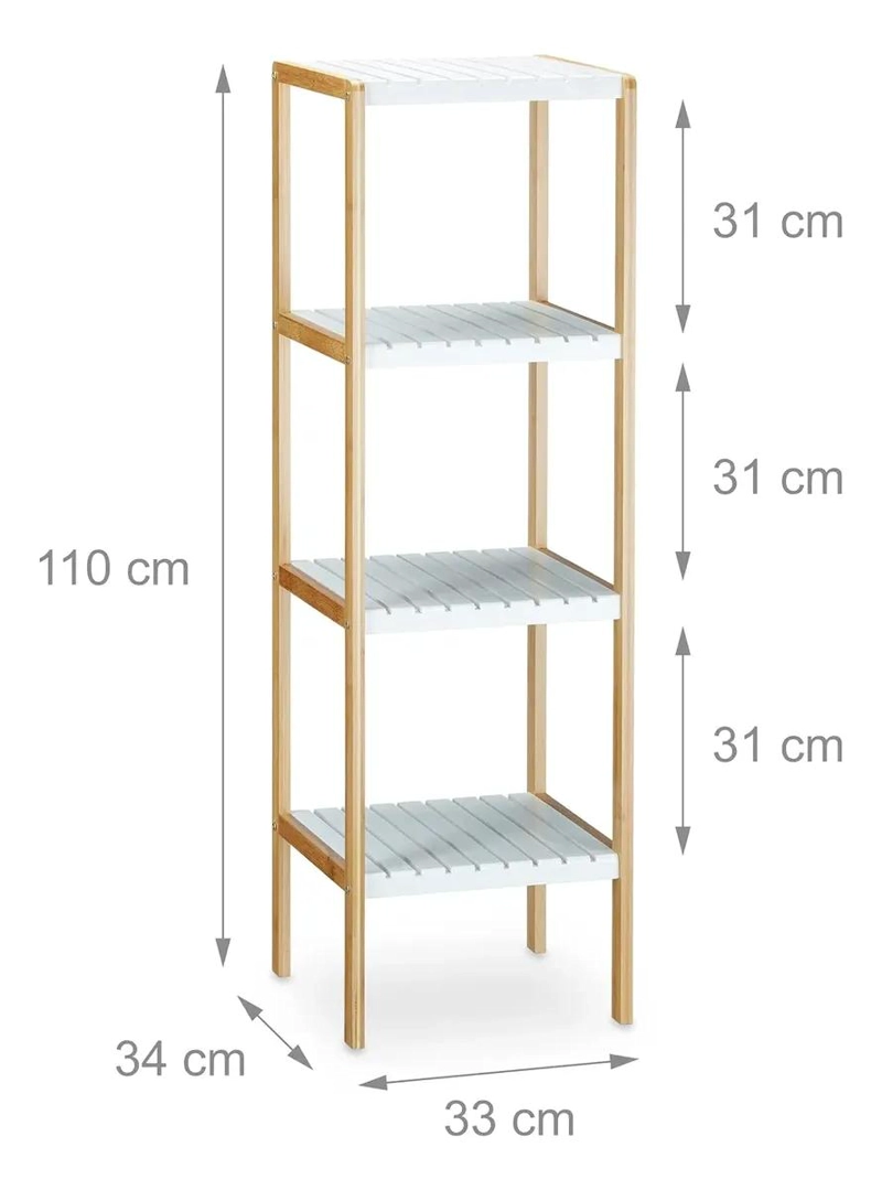 ESTANTE ORGANIZADOR DE BAMBU PARA COCINA Y BAÑO CON DISEÑO ELEGANTE - 2