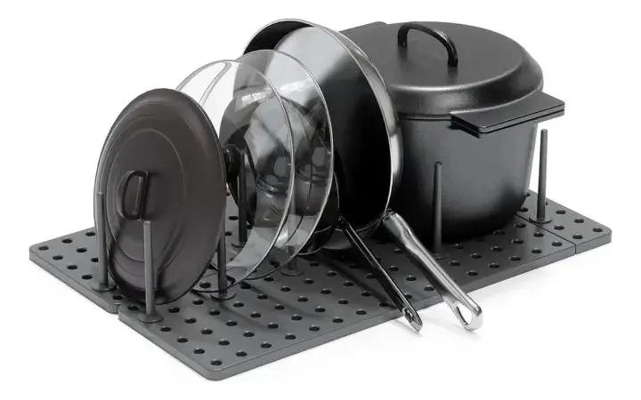 SET DE 2 ESTANTES AJUSTABLES CON DRENAJE PARA COCINA TIPO CAJON - 1