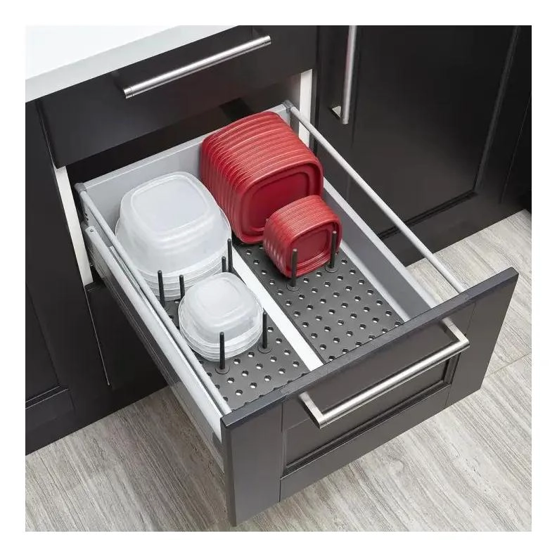 SET DE 2 ESTANTES AJUSTABLES CON DRENAJE PARA COCINA TIPO CAJON - 5