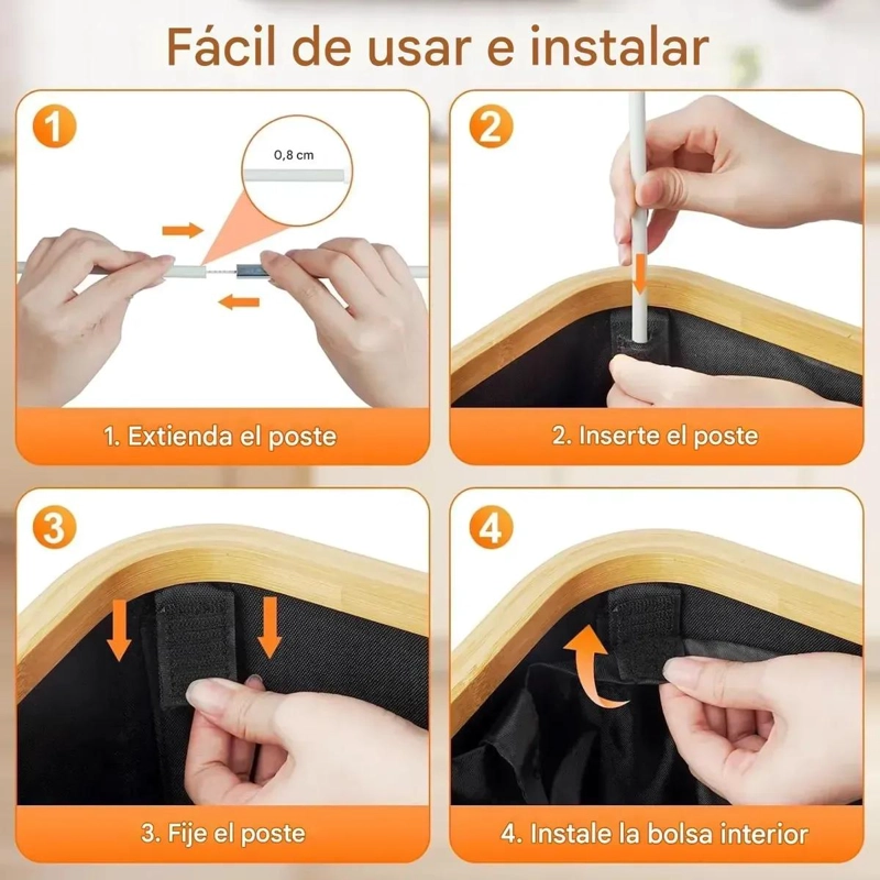 CUBO DE BASURA PLEGABLE PARA RECICLAJE DE BOTELLAS PLASTICAS - 4