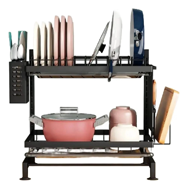 SECADOR ESCURRIDOR DE PLATOS 2 NIVELES PARA COCINA - 1