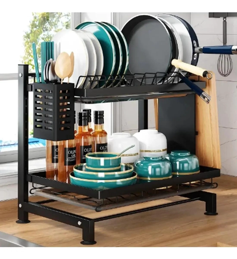 SECADOR ESCURRIDOR DE PLATOS 2 NIVELES PARA COCINA - 4