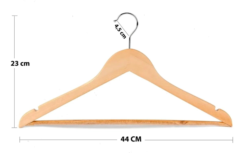 SET DE 30 COLGADORES DE MADERA ANTIDESLIZANTES PARA ROPA - 5