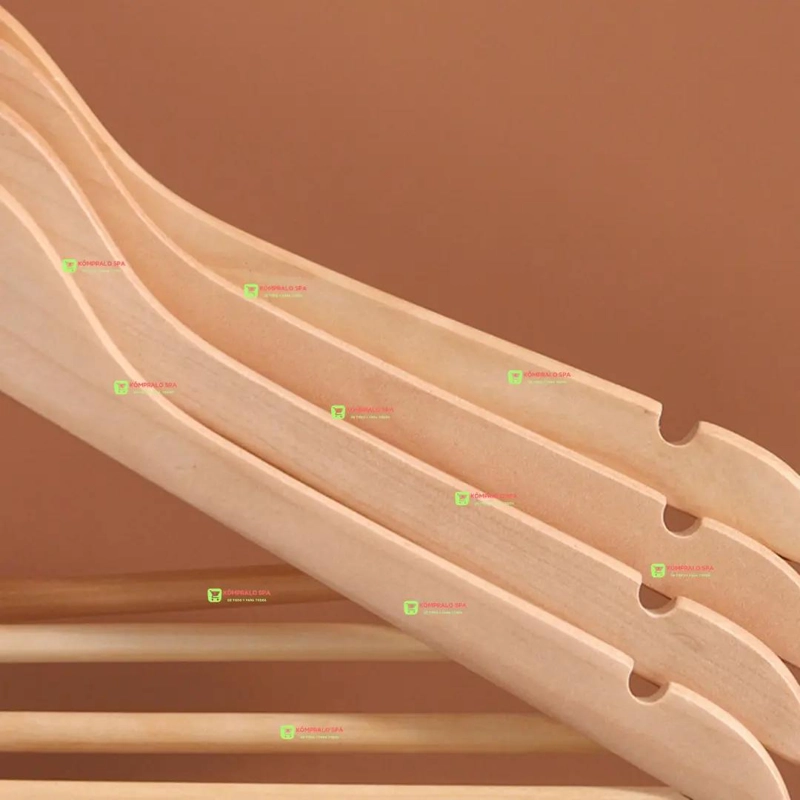 SET DE 24 COLGADORES DE MADERA PARA CAMISAS Y PANTALONES DE 43 CM - 4