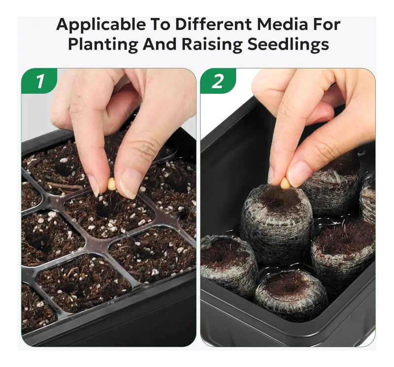 KIT DE 12 BANDEJAS PARA CULTIVO CON 12 CELDAS CADA UNA - 5