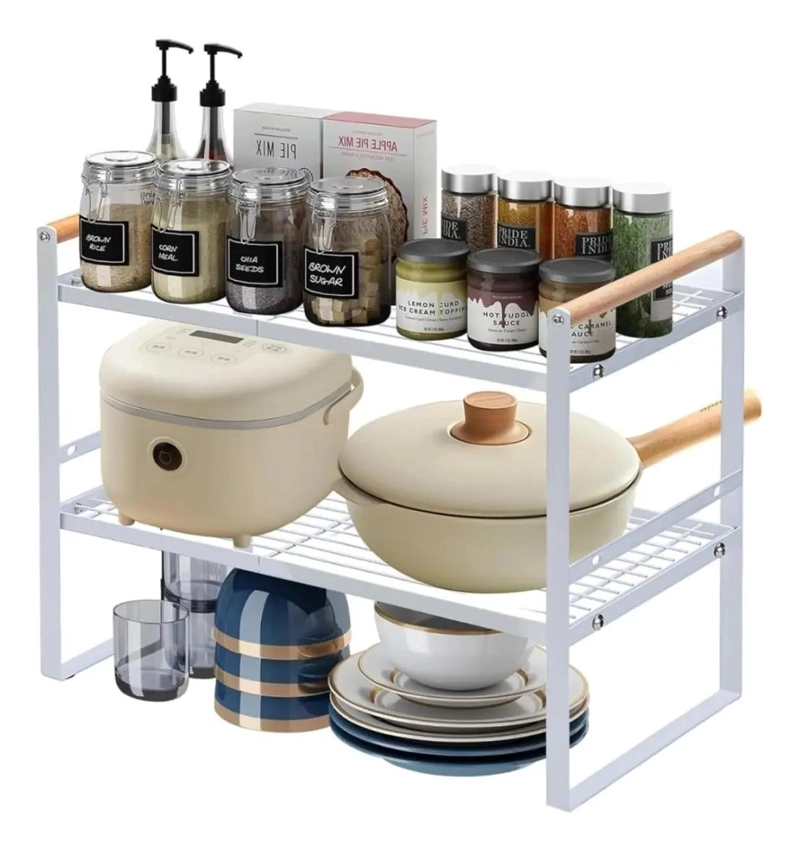 ORGANIZADOR DOBLE PARA COCINA Y GABINETES 34X21X38 CM - 1