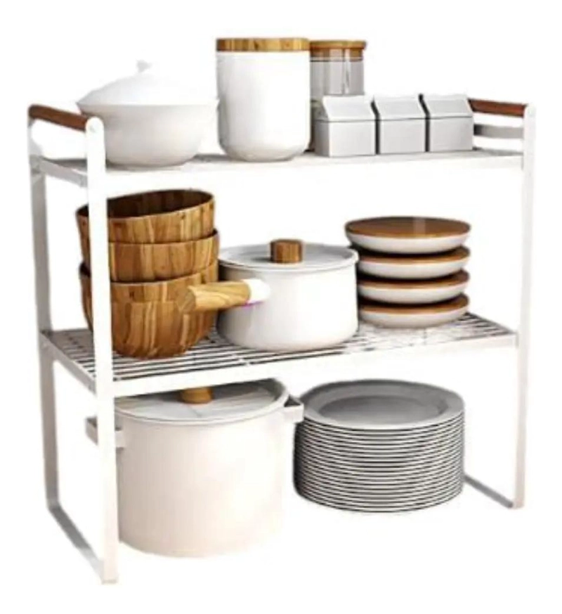 ORGANIZADOR DOBLE PARA COCINA Y GABINETES 34X21X38 CM - 2
