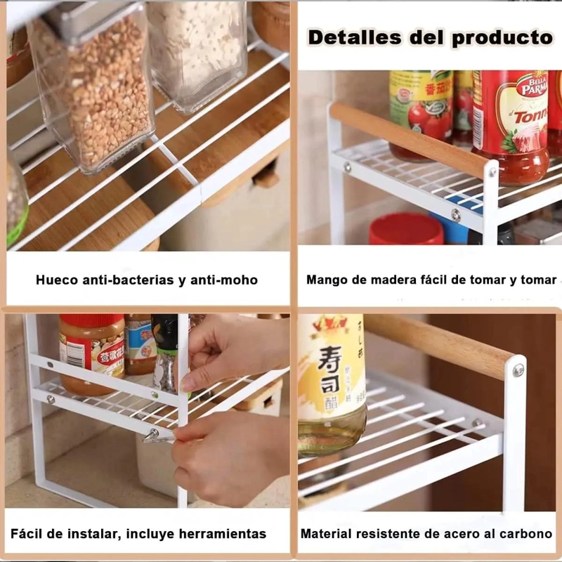 ORGANIZADOR DOBLE PARA COCINA Y GABINETES 34X21X38 CM - 5