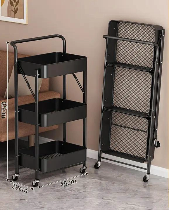 ORGANIZADOR PLEGABLE DE 3 NIVELES CON RUEDAS PARA CARRO MULTIUSO - 3