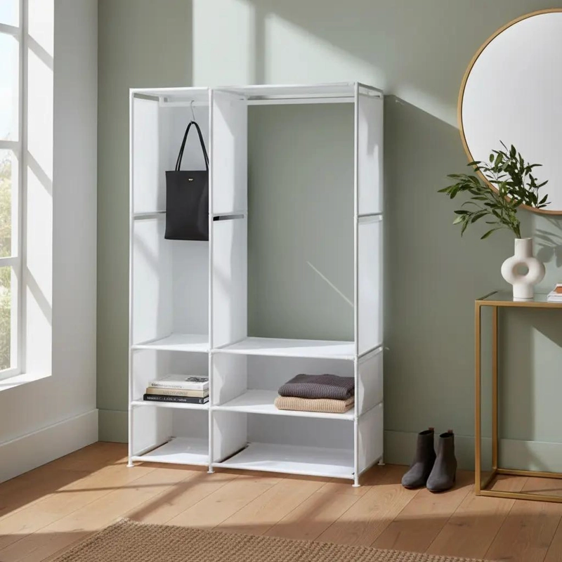 PERCHERO ORGANIZADOR DESMONTABLE CON ZAPATERO INTEGRADO Y GRAN CAPACIDAD - 1