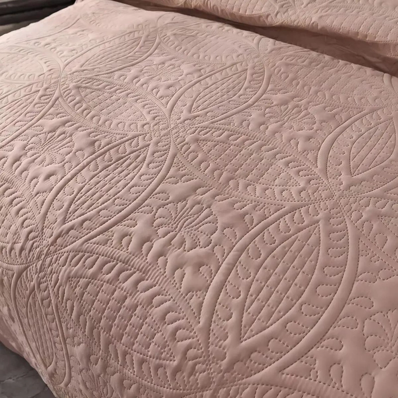 CUBRECAMA PARA 2 PLAZAS VERANO QUILT UNICOLOR CON FUNDAS PARA ALMOHADAS - 2