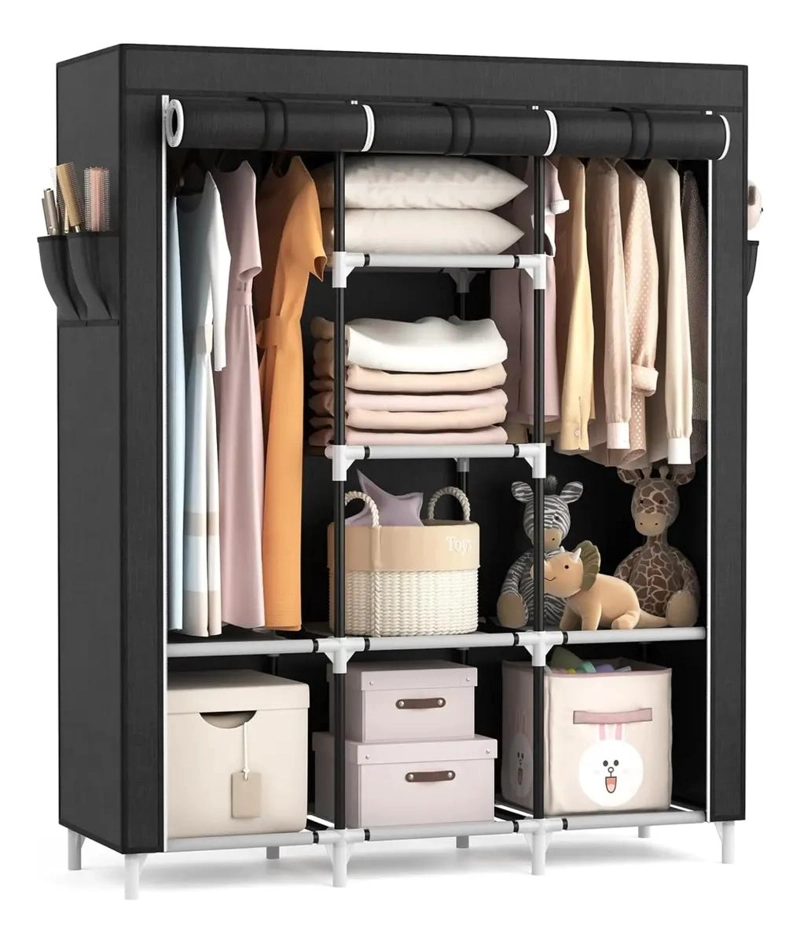 ARMARIO CLOSET ROPERO ARMABLE CON ORGANIZADOR Y COLGADOR - 1
