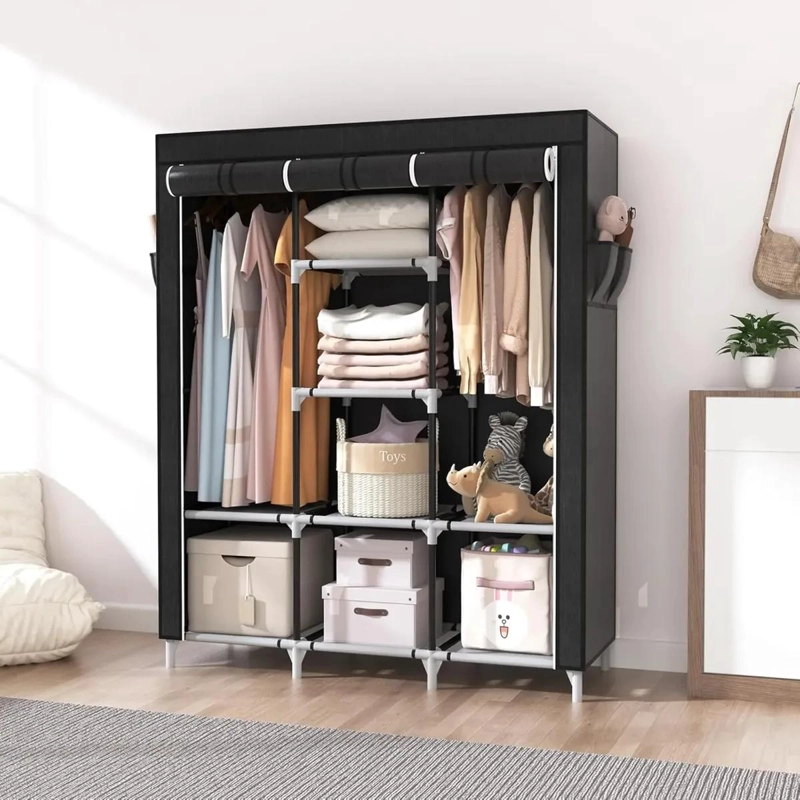 ARMARIO CLOSET ROPERO ARMABLE CON ORGANIZADOR Y COLGADOR - 3