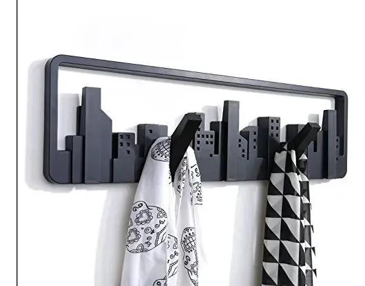 PERCHERO DE PARED CON 5 GANCHOS PARA COLGAR ABRIGOS Y ROPA - 1