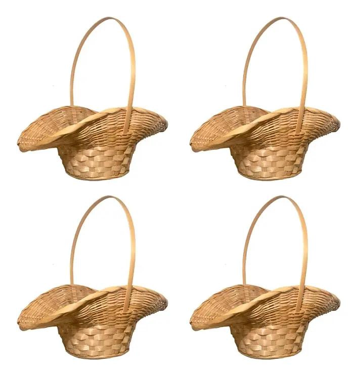 SET DE 4 CANASTOS DECORATIVOS PARA ARREGLOS FLORALES VARIADOS - 3