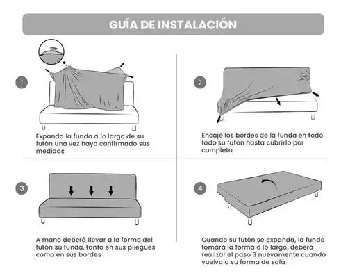 FUNDA PARA FUTON CON ACOLCHADO EN COLOR AZUL PIEDRA - 3