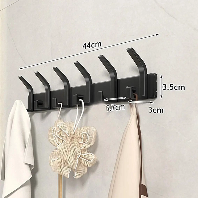 PERCHERO DE PARED CON GANCHOS DE METAL PARA TOALLAS Y ROPA - 2
