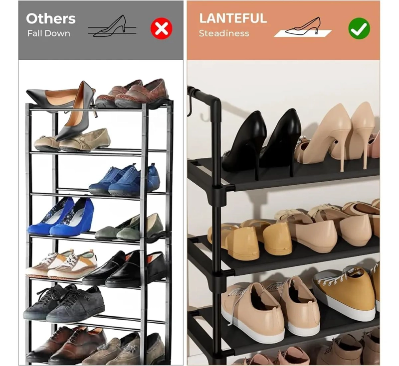 ORGANIZADOR DE ZAPATOS CON 4 NIVELES PARA ESPACIOS ORDENADOS - 2