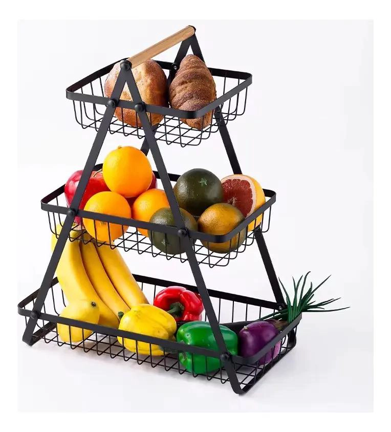 ORGANIZADOR MULTIFUNCIONAL PARA FRUTAS Y VERDURAS CON 3 NIVELES APILABLES - 3