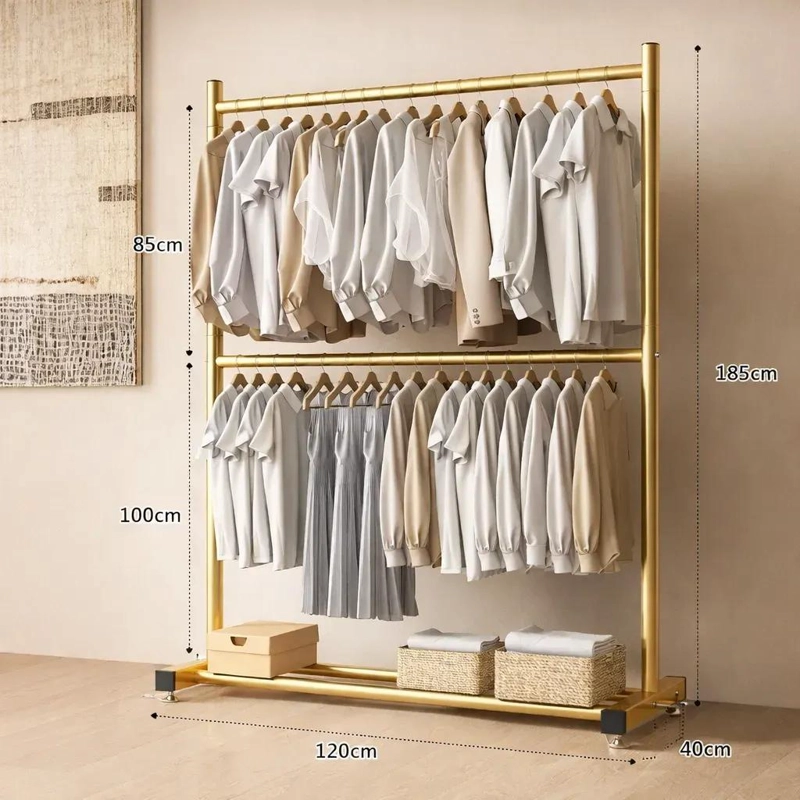 PERCHERO ORGANIZADOR COLGANTE PARA ROPA CON DOS NIVELES Y DISEÑO PRACTICO - 4