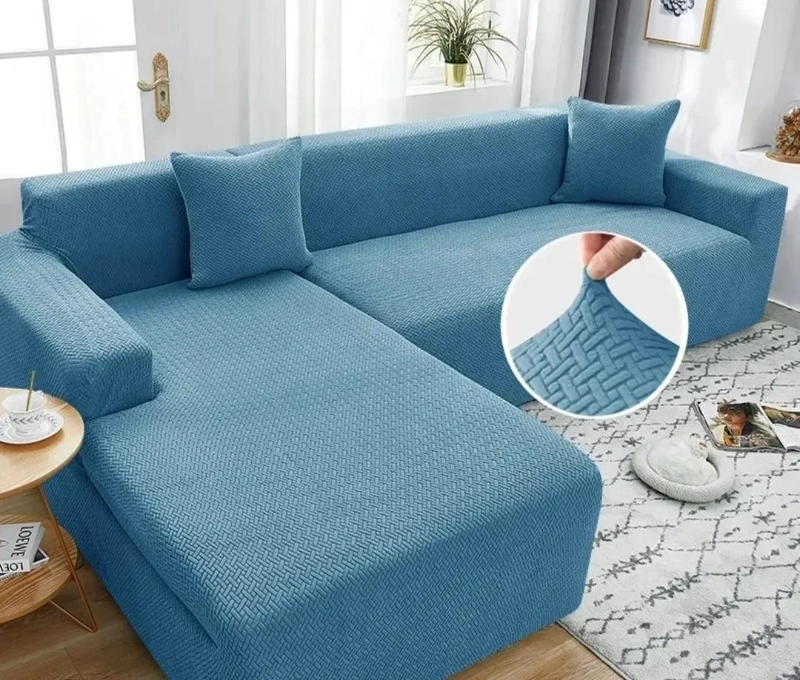 FUNDA PARA SOFA DE 3 CUERPOS TIPO L DE 230X180 CM CON 2 FUNDAS - 3