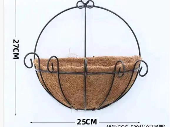 MACETERO COLGANTE DE FIBRA DE COCO PARA PLANTAS DE 24 CM - 3