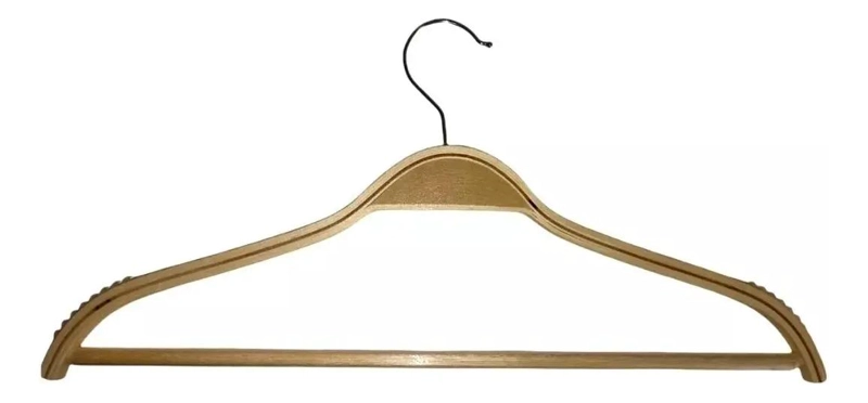 SET DE 20 COLGADORES DE MADERA BAMBU CON DISEÑO ANTIDESLIZANTE PARA PRENDAS - 1