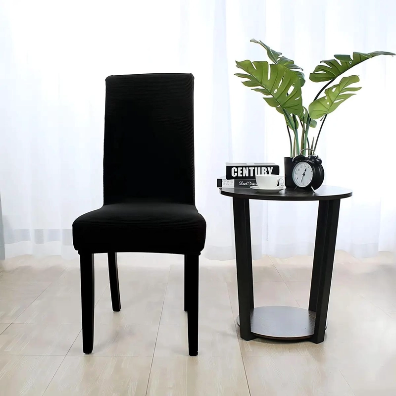SET DE 6 FUNDAS ELASTICAS PARA SILLAS DE COMEDOR CON TEXTURA SPANDEX - 4