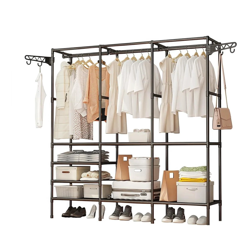 COLGADOR ORGANIZADOR DE ROPA CON TRES NIVELES PARA EXHIBICION - 1