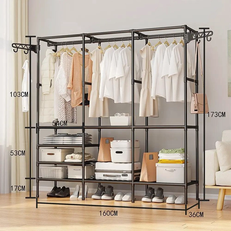 COLGADOR ORGANIZADOR DE ROPA CON TRES NIVELES PARA EXHIBICION - 3