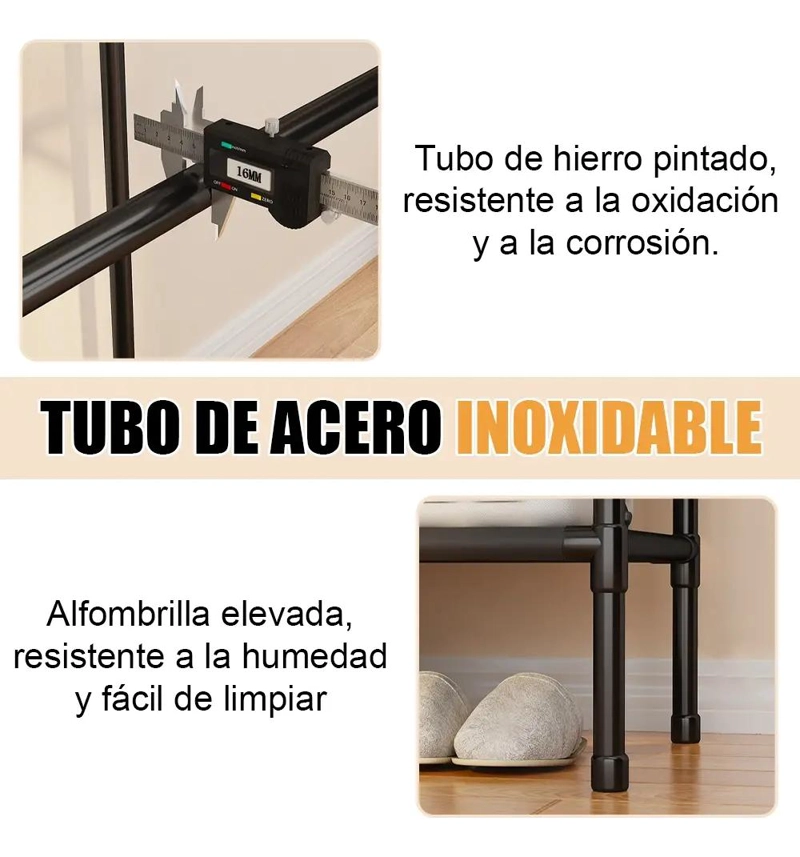 COLGADOR ORGANIZADOR DE ROPA CON TRES NIVELES PARA EXHIBICION - 4