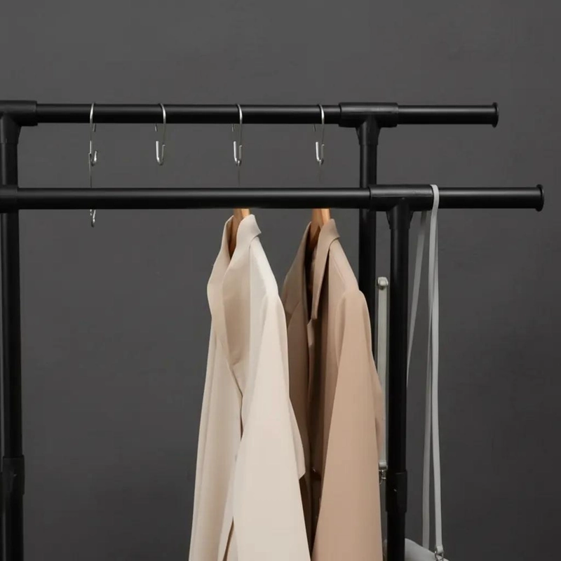 ORGANIZADOR PERCHERO DOBLE COLGADOR PARA ROPA 95X55X164 CM - 3