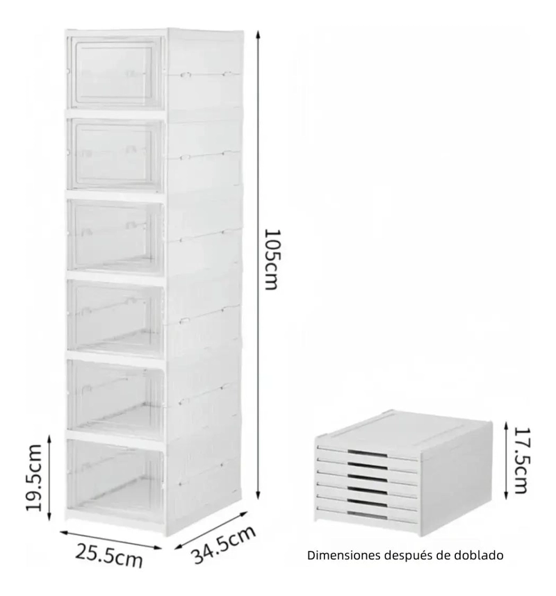 ZAPATERA PLEGABLE CON 6 NIVELES PARA ORGANIZACION EFICIENTE Y ESTRUCTURA FIRME - 4