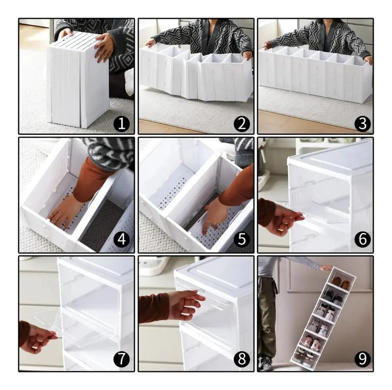 ZAPATERA PLEGABLE CON 6 NIVELES PARA ORGANIZACION EFICIENTE Y ESTRUCTURA FIRME - 5