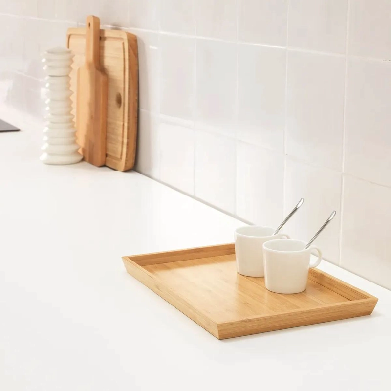 BANDEJA PARA SERVIR DE BAMBU NATURAL RESISTENTE 25X33 CM - 2
