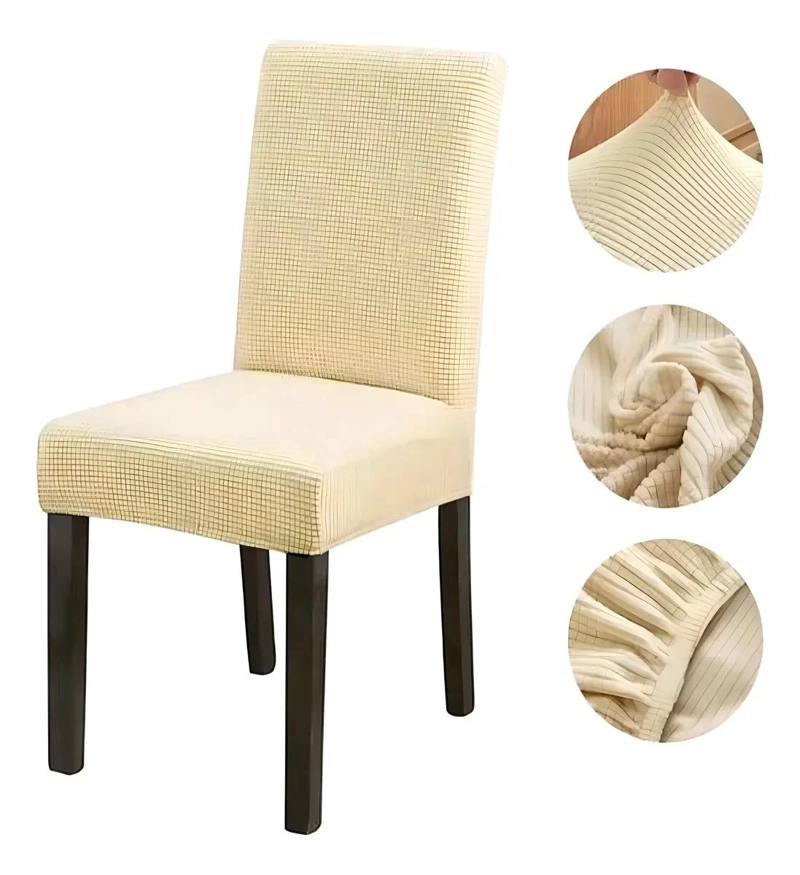 PACK DE 6 FUNDAS PARA SILLAS DE COMEDOR EN TELA GRUESA PREMIUM - 1
