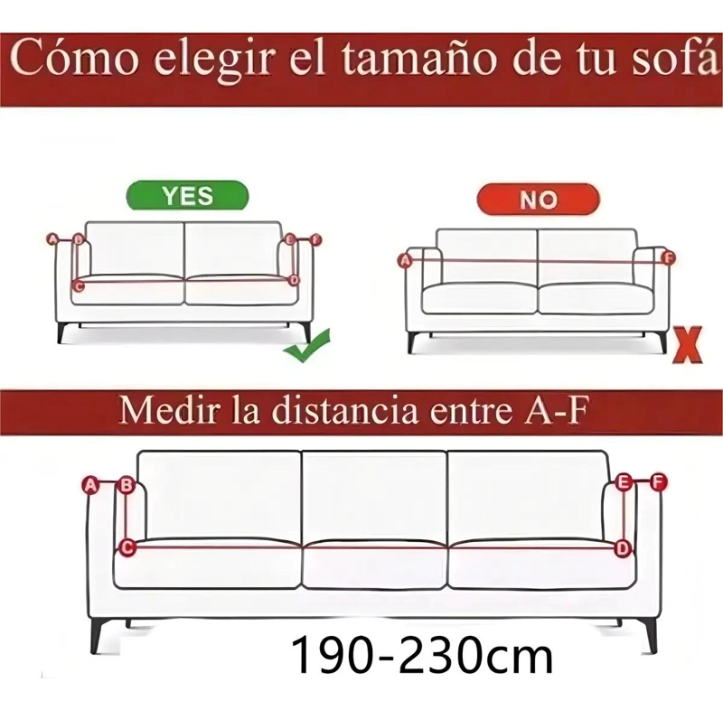 FUNDA ELASTICA GRUESA PARA SOFA DE 3 CUERPOS COLOR NEGRO - 5