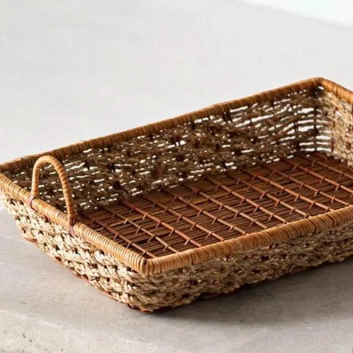 BANDEJA RECTANGULAR DE FIBRAS NATURALES PARA USO VERSATIL - 3