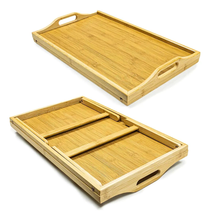 BANDEJA DE DESAYUNO DE BAMBU CON PATAS PLEGABLES PARA CAMA - 3