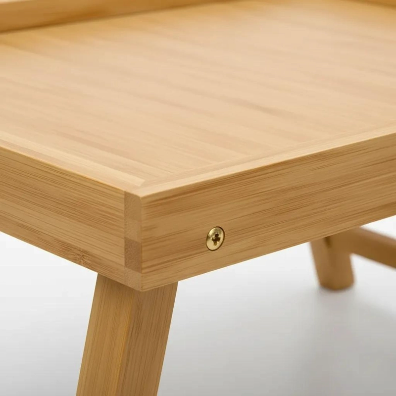 BANDEJA PARA DESAYUNO EN CAMA DE BAMBU CON MESA PLEGABLE - 5